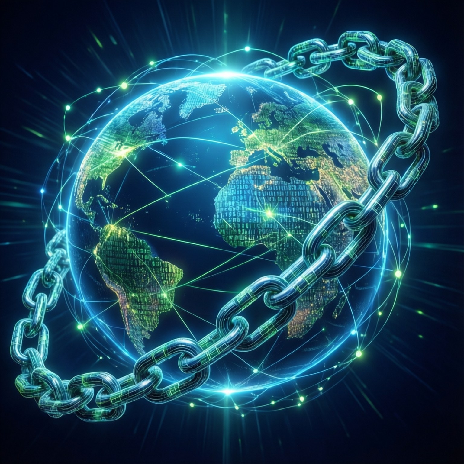 Globales Blockchain-Netzwerk Hintergrundbilder