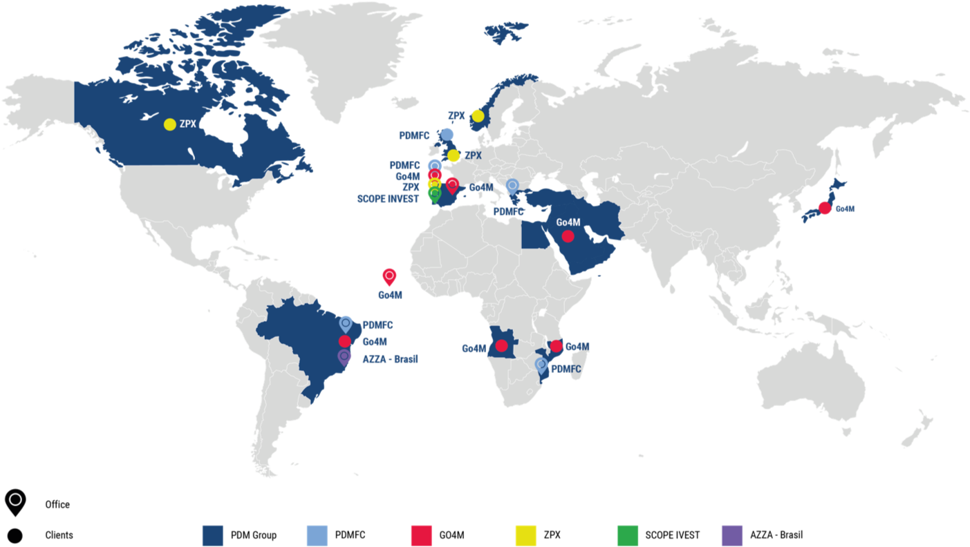 Global Business Presence Map PNG