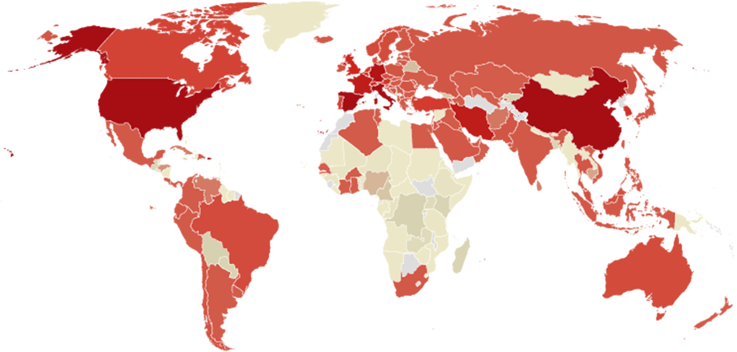 Global C O V I D19 Spread Map PNG