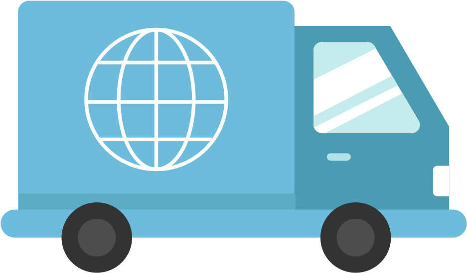 Global Delivery Van Graphic PNG