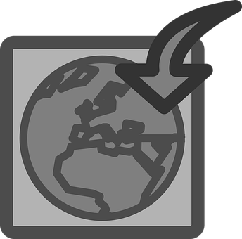 Global Download Icon PNG