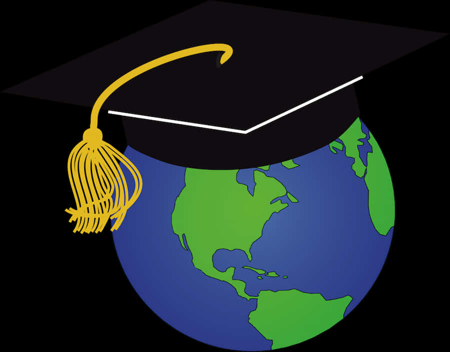 Global Education Graduation Cap PNG