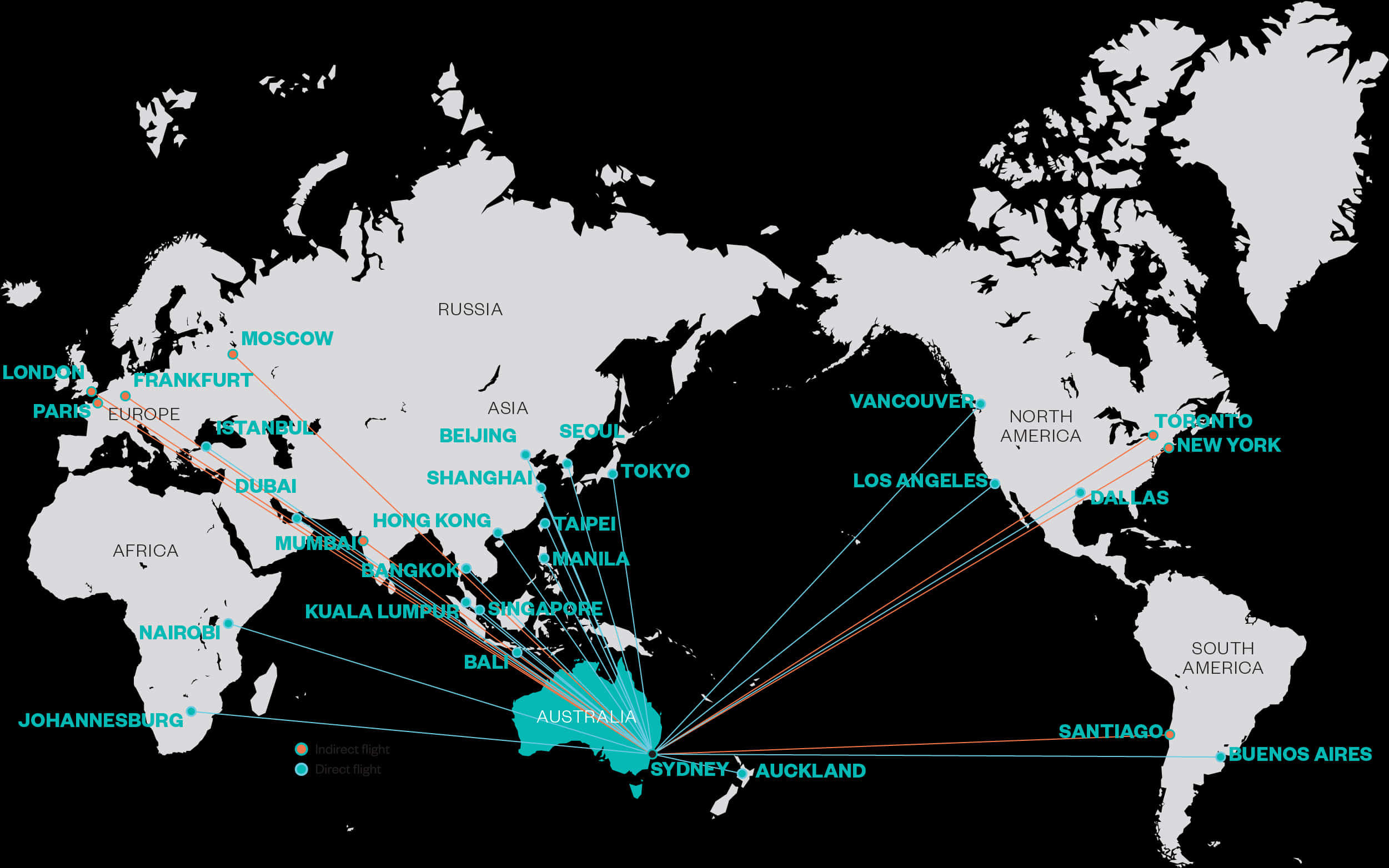 Global Flight Paths Map PNG