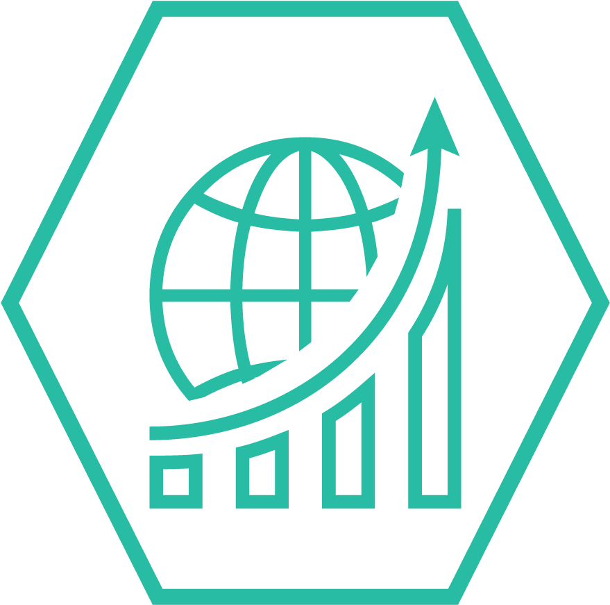 Global Growth Graph Icon PNG
