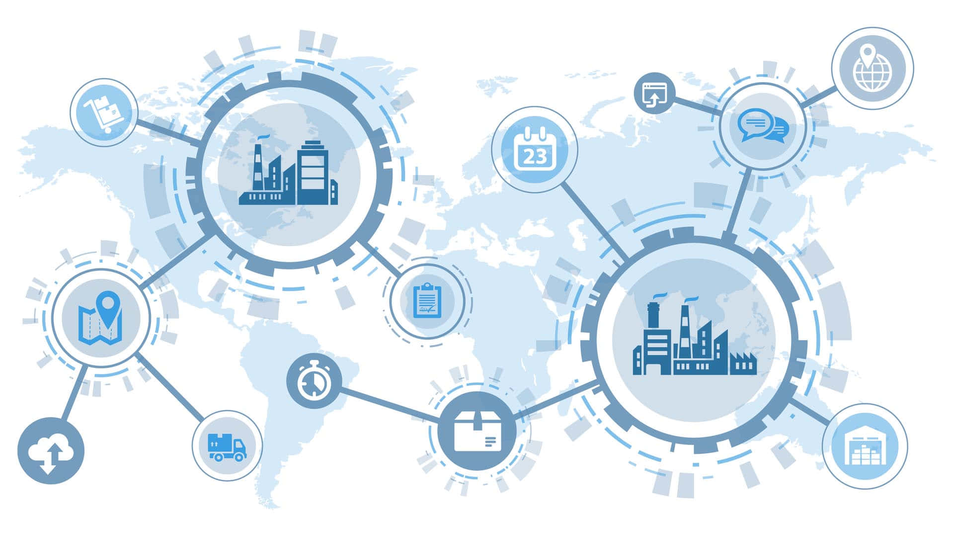 Concept Van Wereldwijde Industriële Netwerk Achtergrond