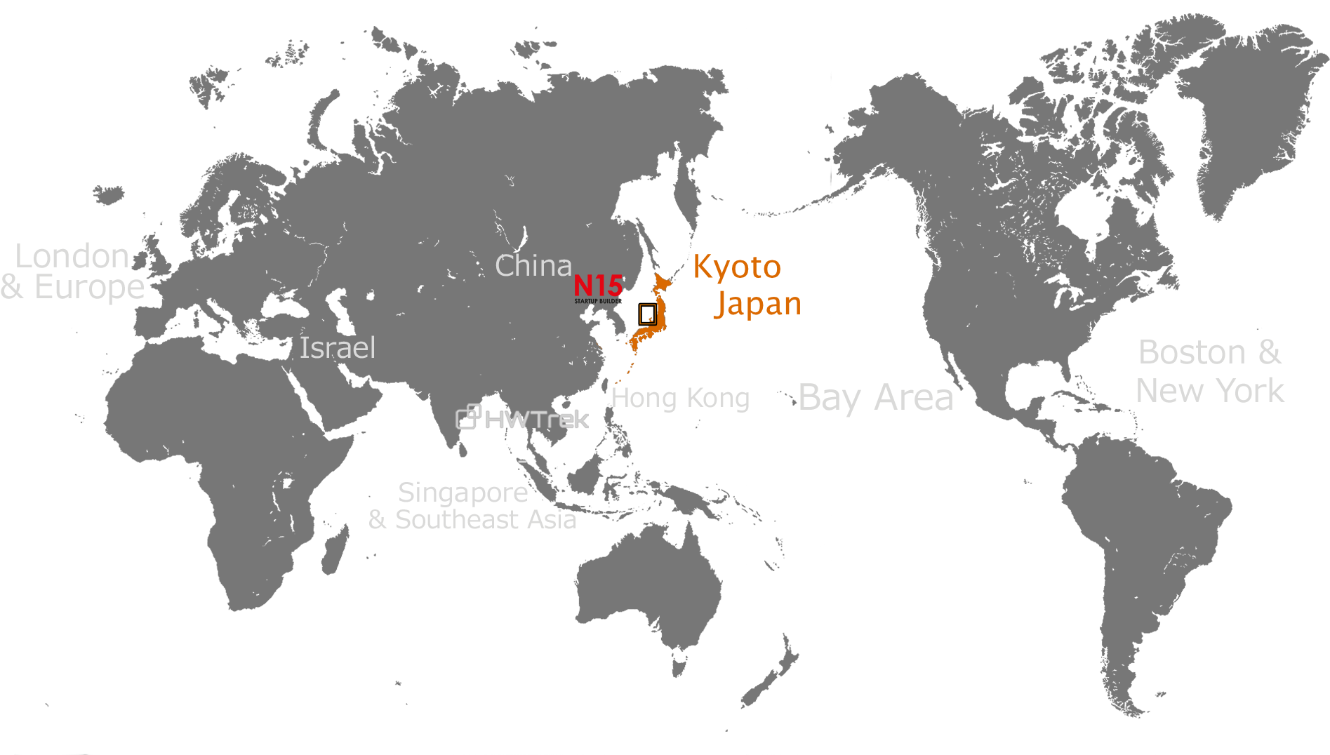 Global Innovation Hubs Map PNG