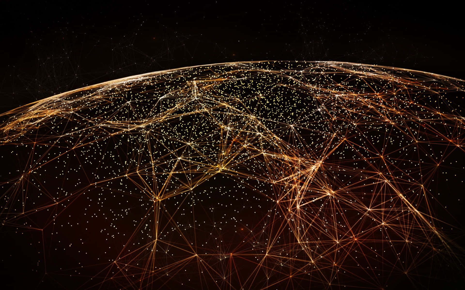 Global Network Connections Abstract Wallpaper