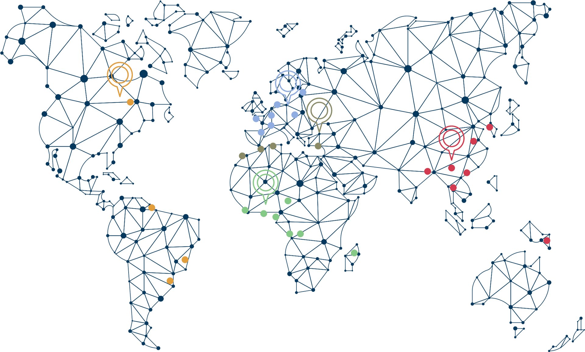 Global Network Connections Map PNG