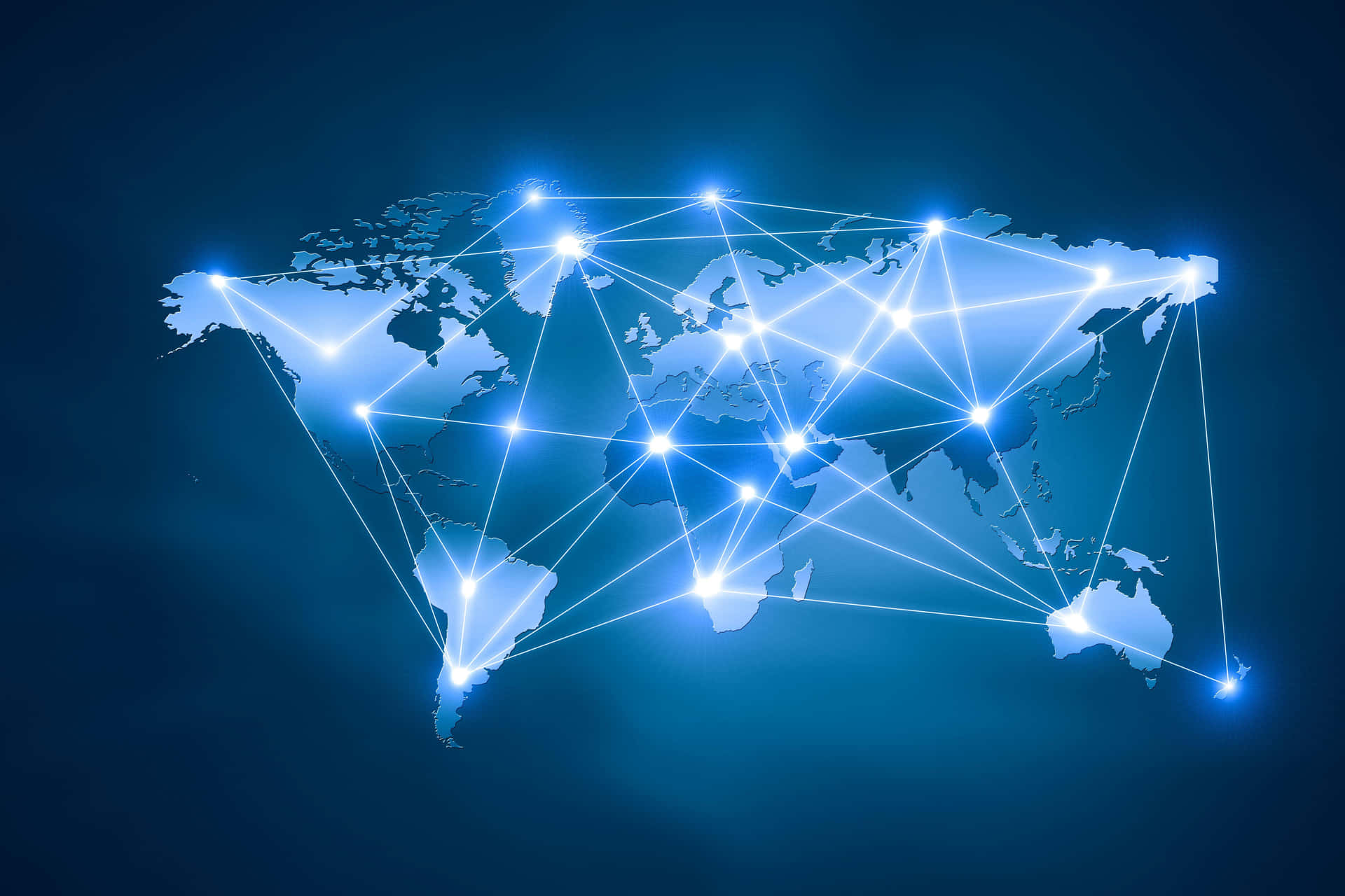 Global Network Connectivity Map Wallpaper