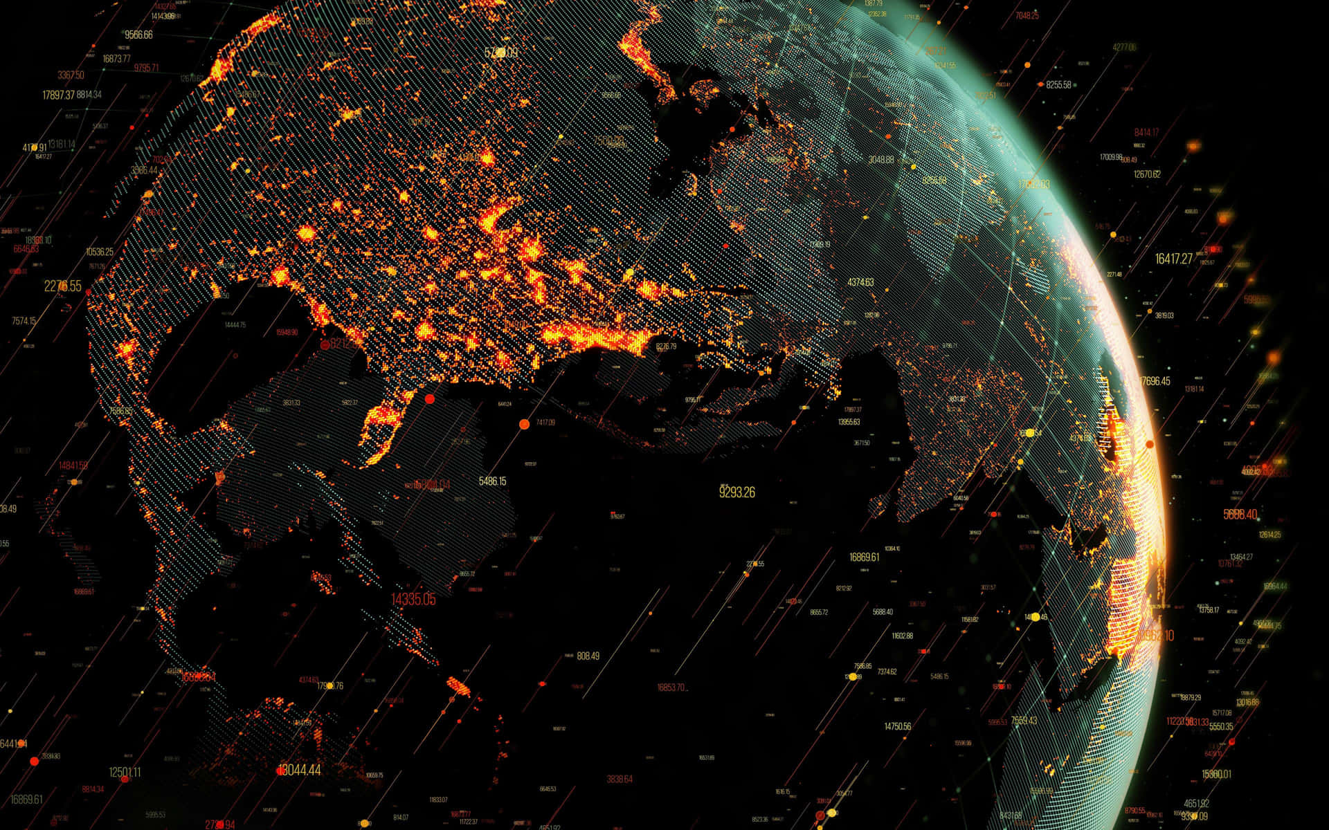 Global Network Data Streams Wallpaper