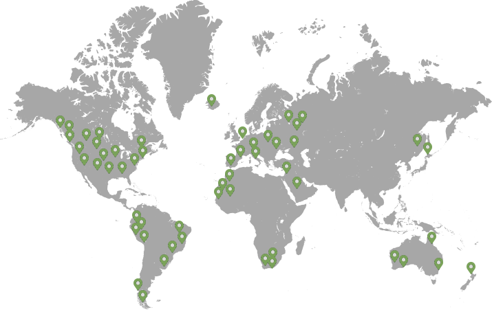 Global Network Distribution Map PNG