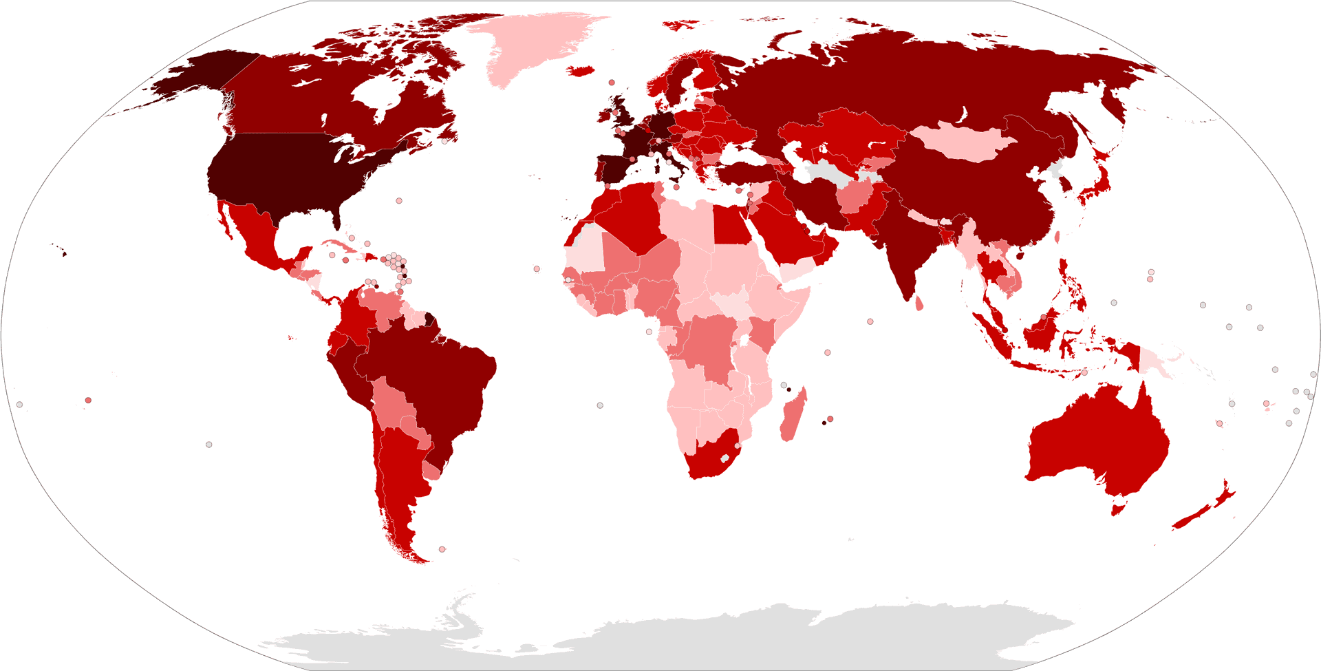 Global Population Density Map PNG