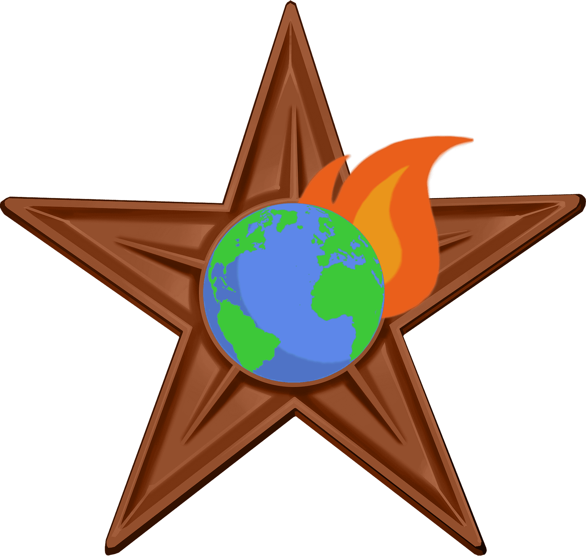 Global Warming Awareness Star PNG