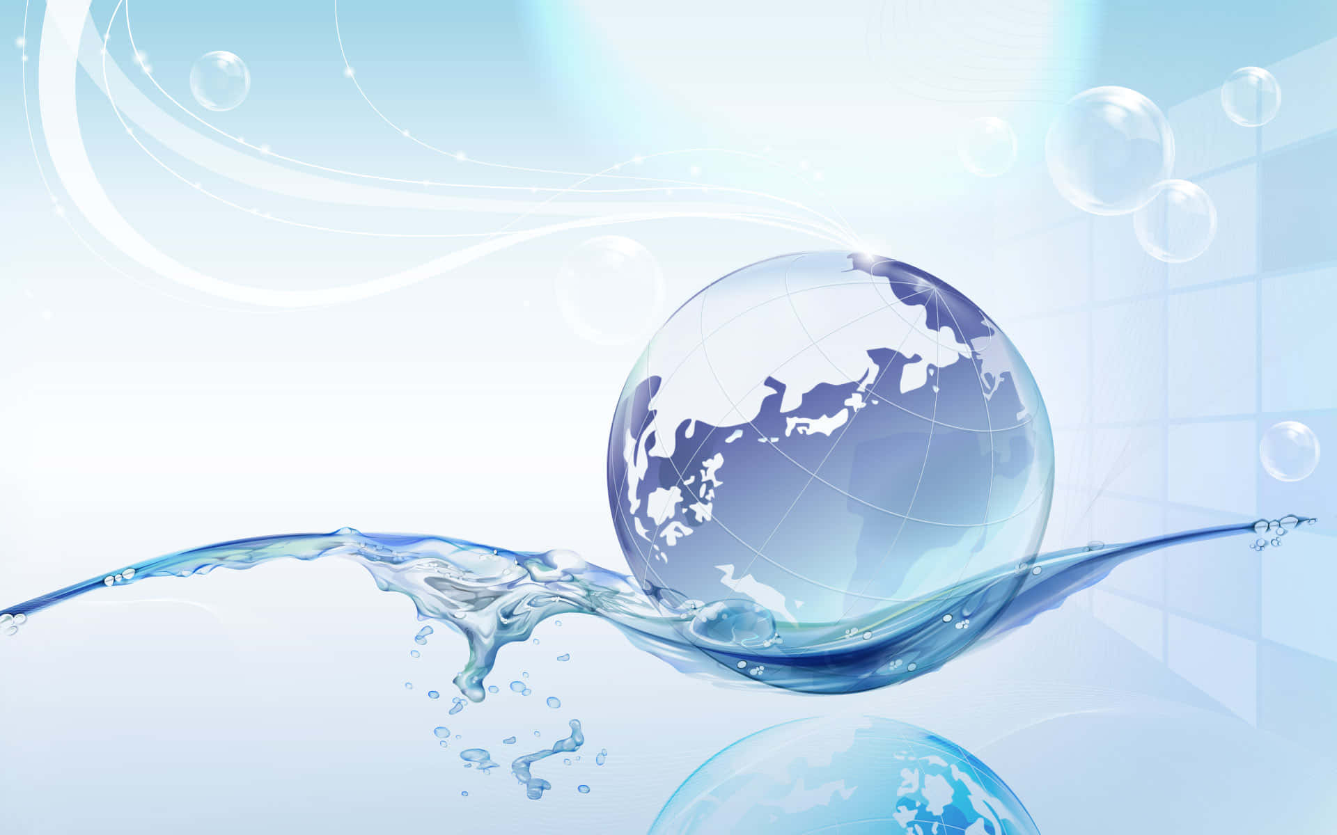Global Water Dynamics Concept Wallpaper
