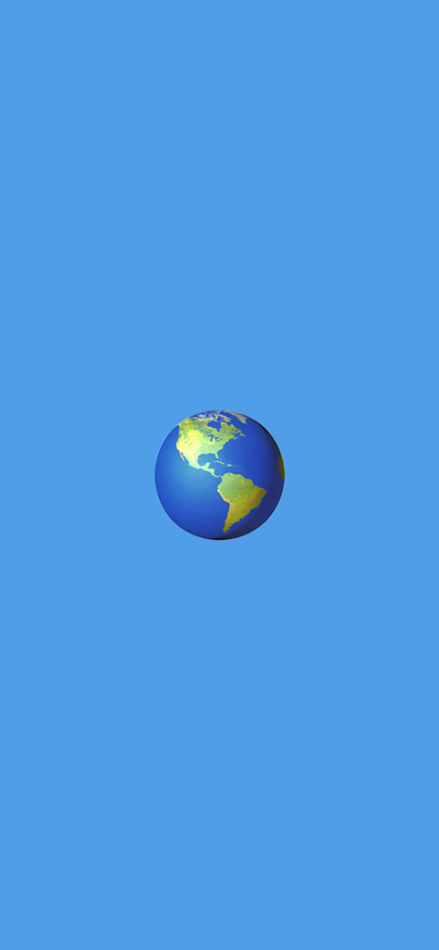 Globe Americas Emojion Blue Background Wallpaper