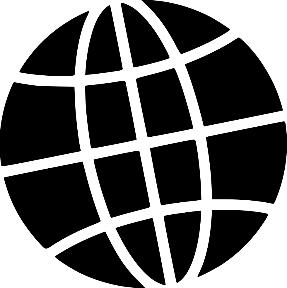 Globe Icon Silhouette PNG