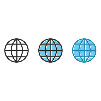 Globe Icons Progression PNG