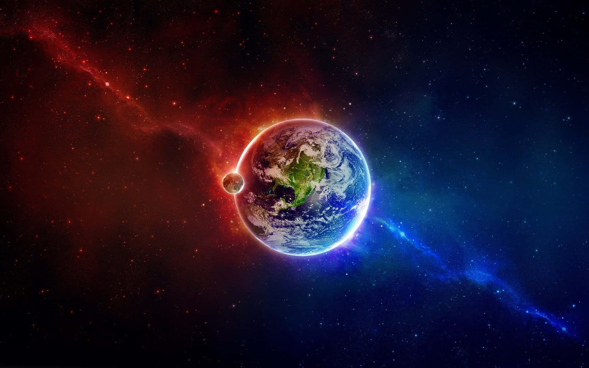 Red And Blue Globe Picture