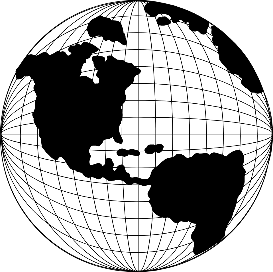 Globewith Grid Lines Vector PNG