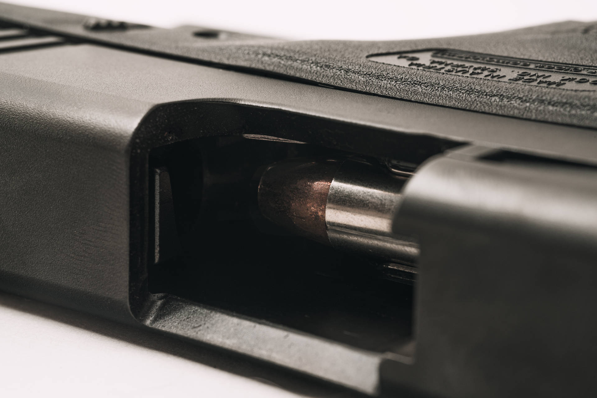 Glock Chamber Loaded With Bullet