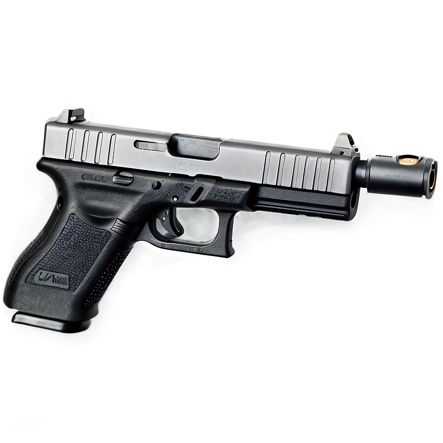 Glock With Extended Magazine Png Snl68 PNG