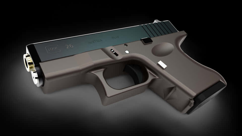 Glock26 Handgunon Black Background PNG