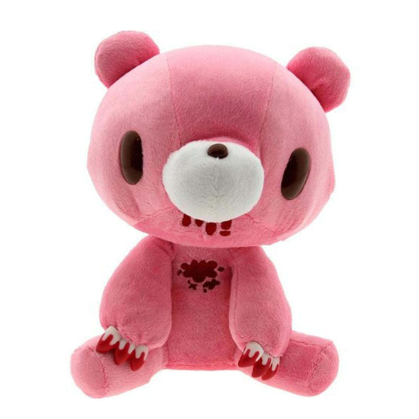 A Pink Stuffed Animal With Blood On Its Face Wallpaper