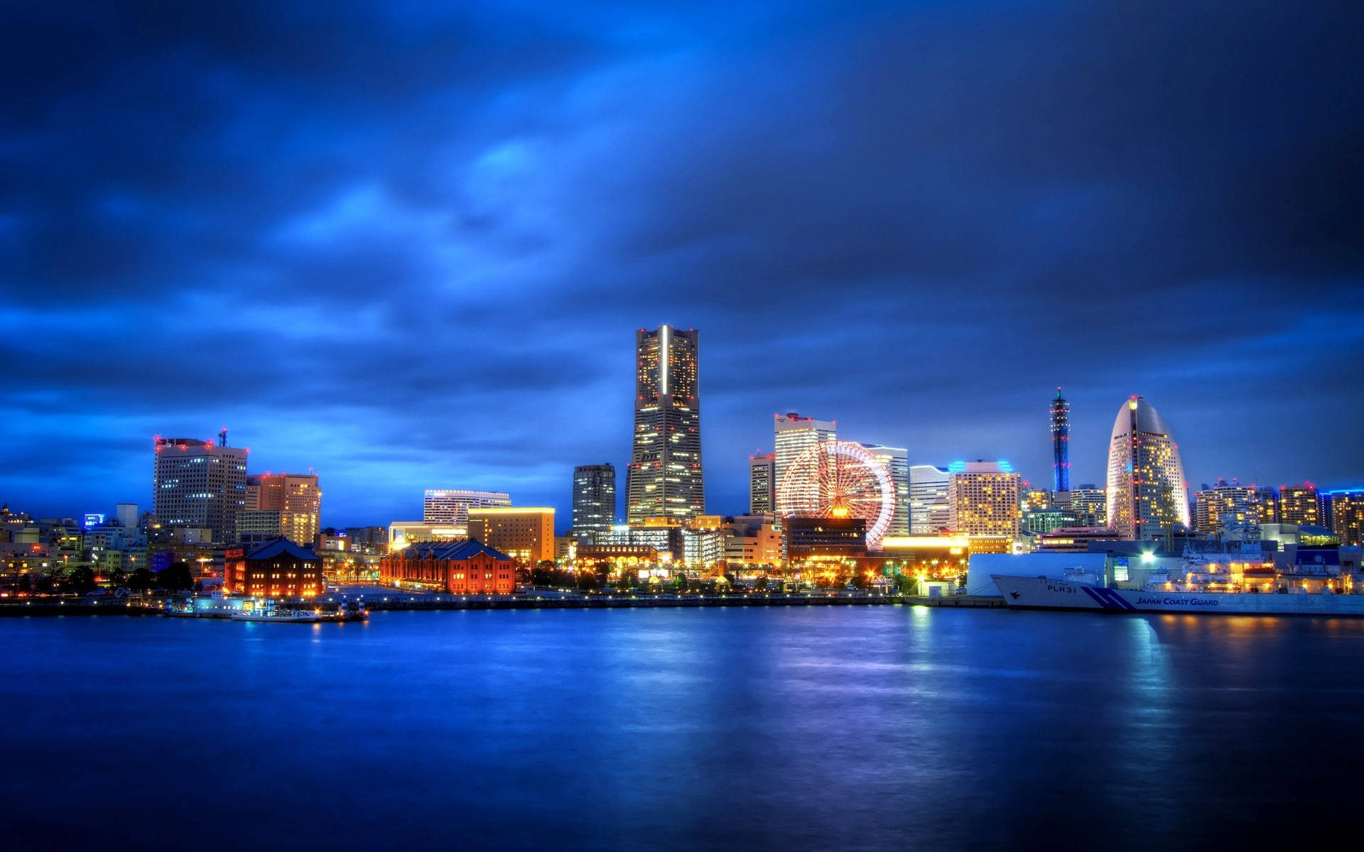 Gloomy Cityscape Of Yokohama Picture