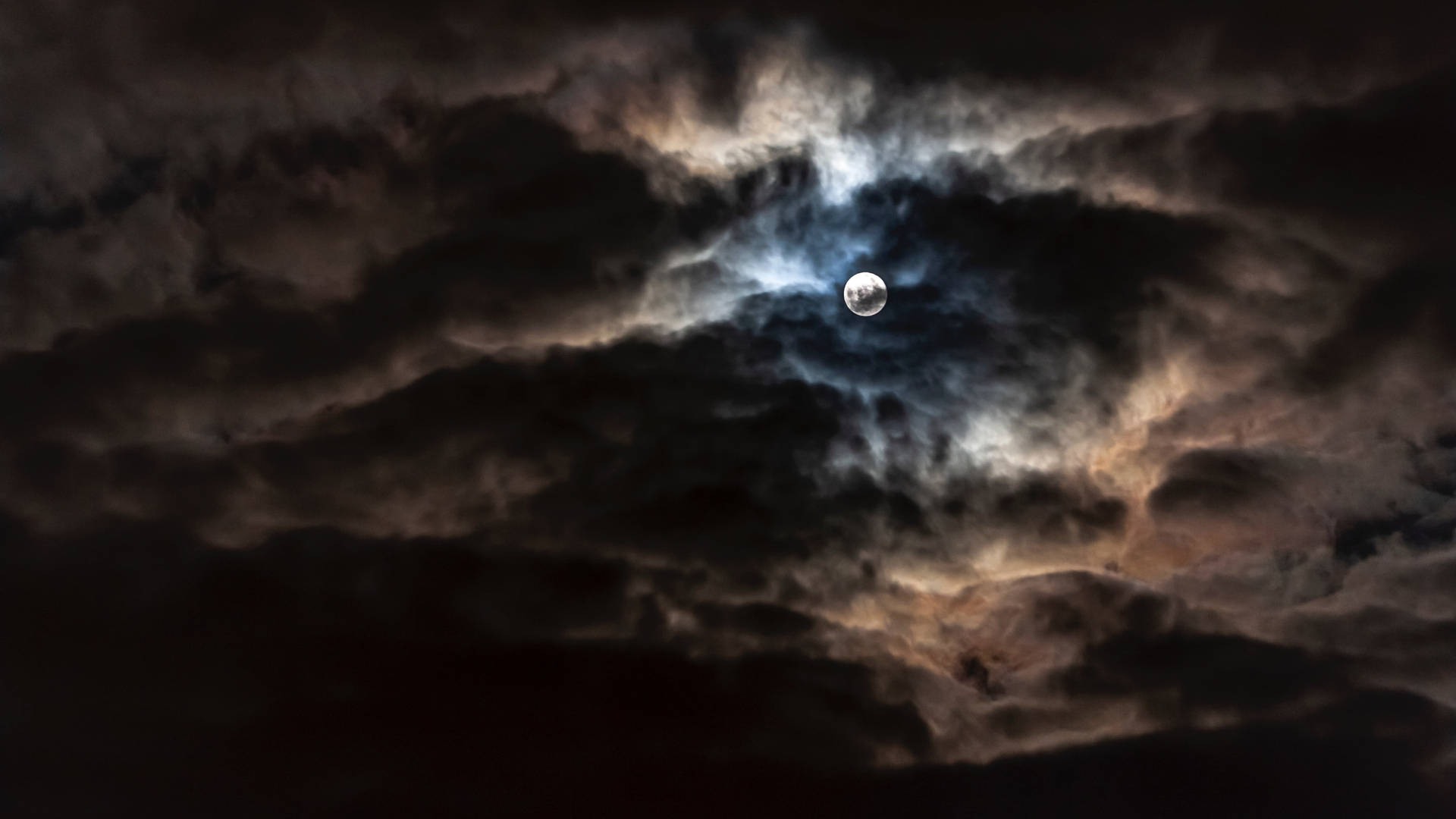 Gloomy Clouds With Moonlight 4k Wallpaper