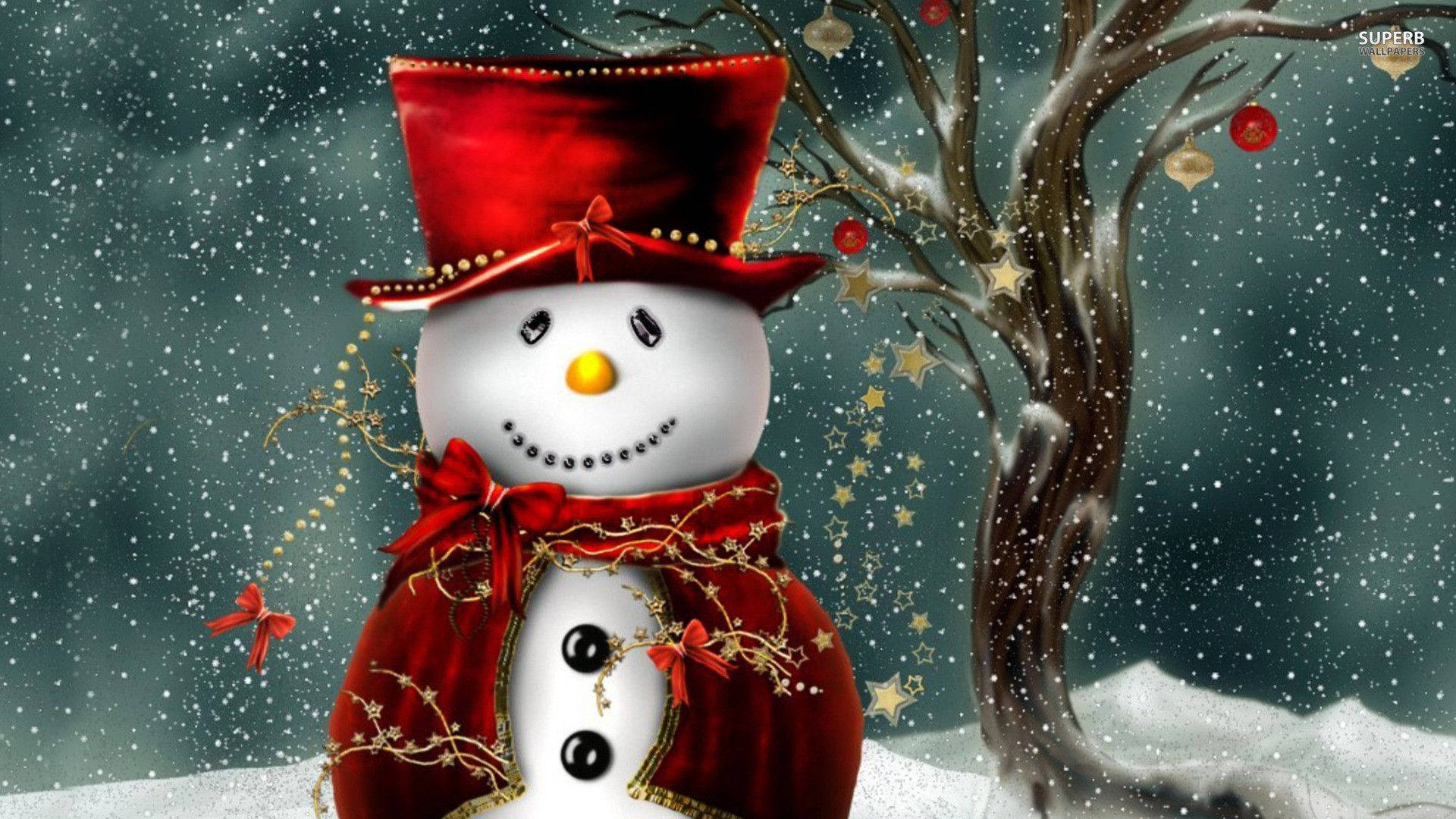 Premium AI Image | PC winter snow season snowman 3d model Christmas snowman  wallpaper illustration background