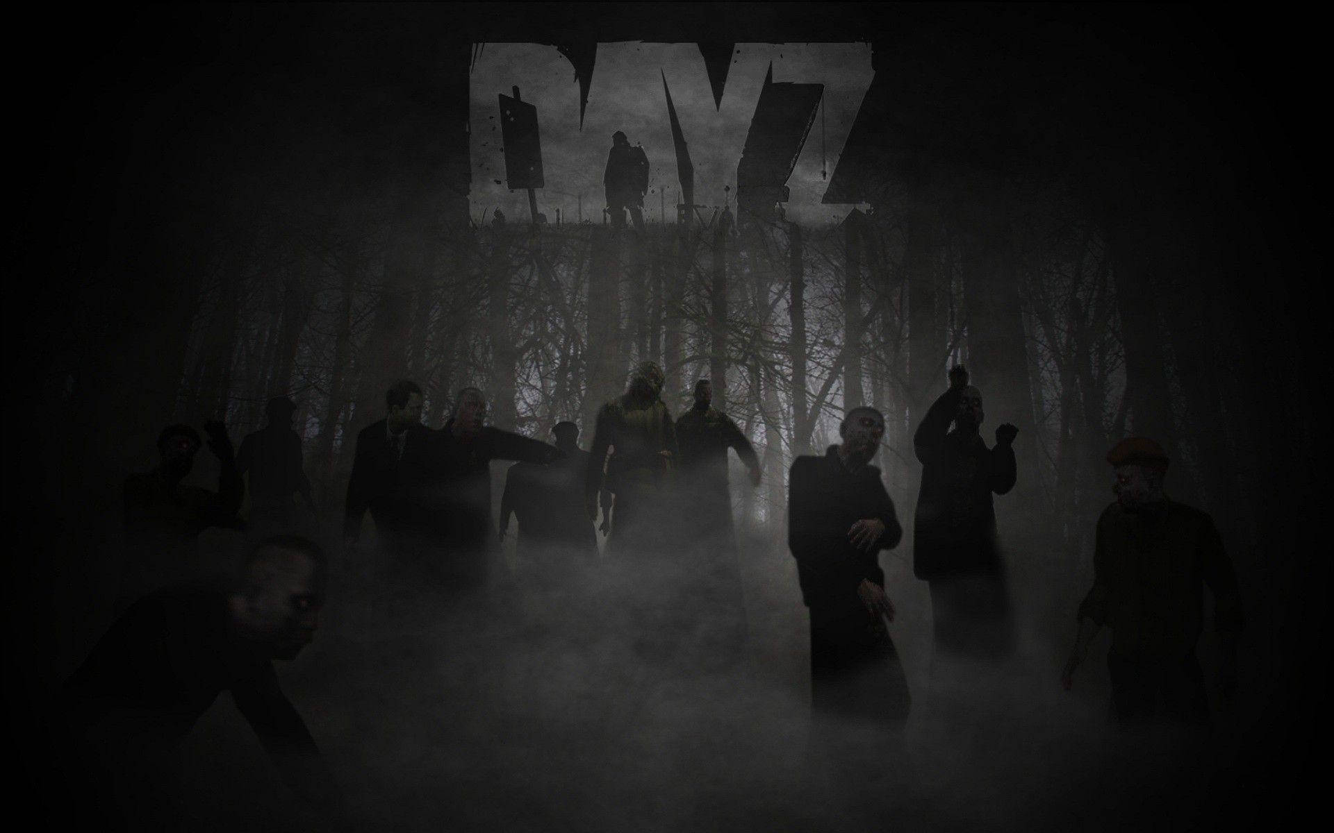 Gloomy Zombie Silhouette Dayz Desktop Picture