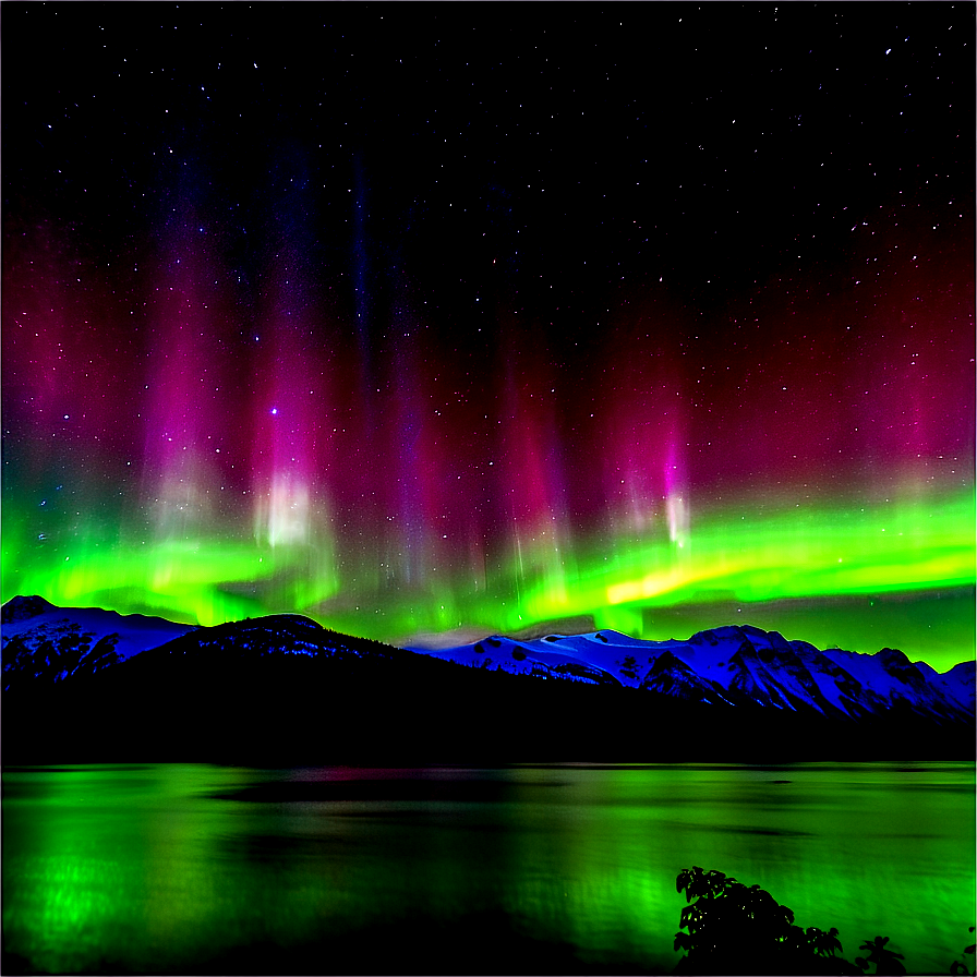 Glorious Aurora Over Fjords Png Suw PNG