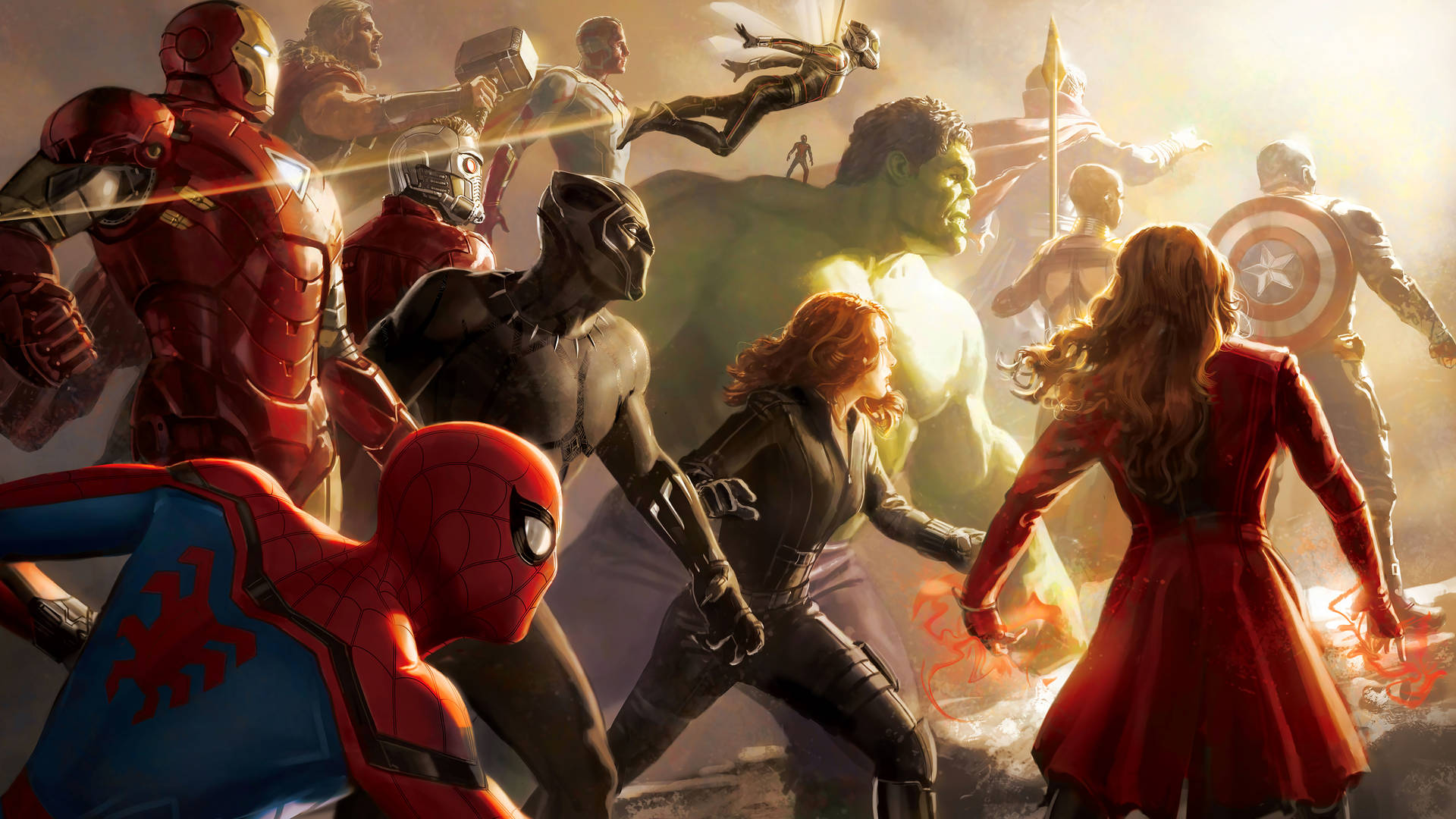 Pragtfuld Avengers Marvel Laptop Tapet: Wallpaper