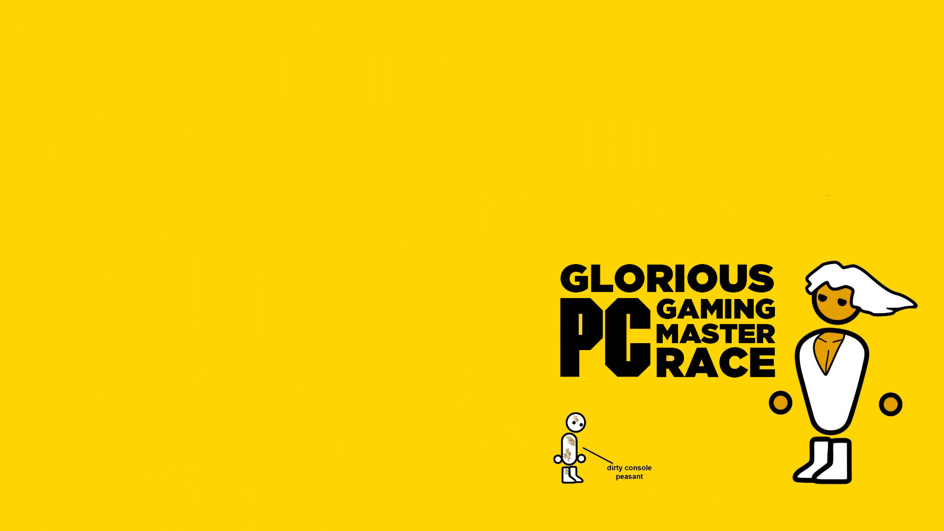 Glorious Pc Master Race Yellow Wallpaper