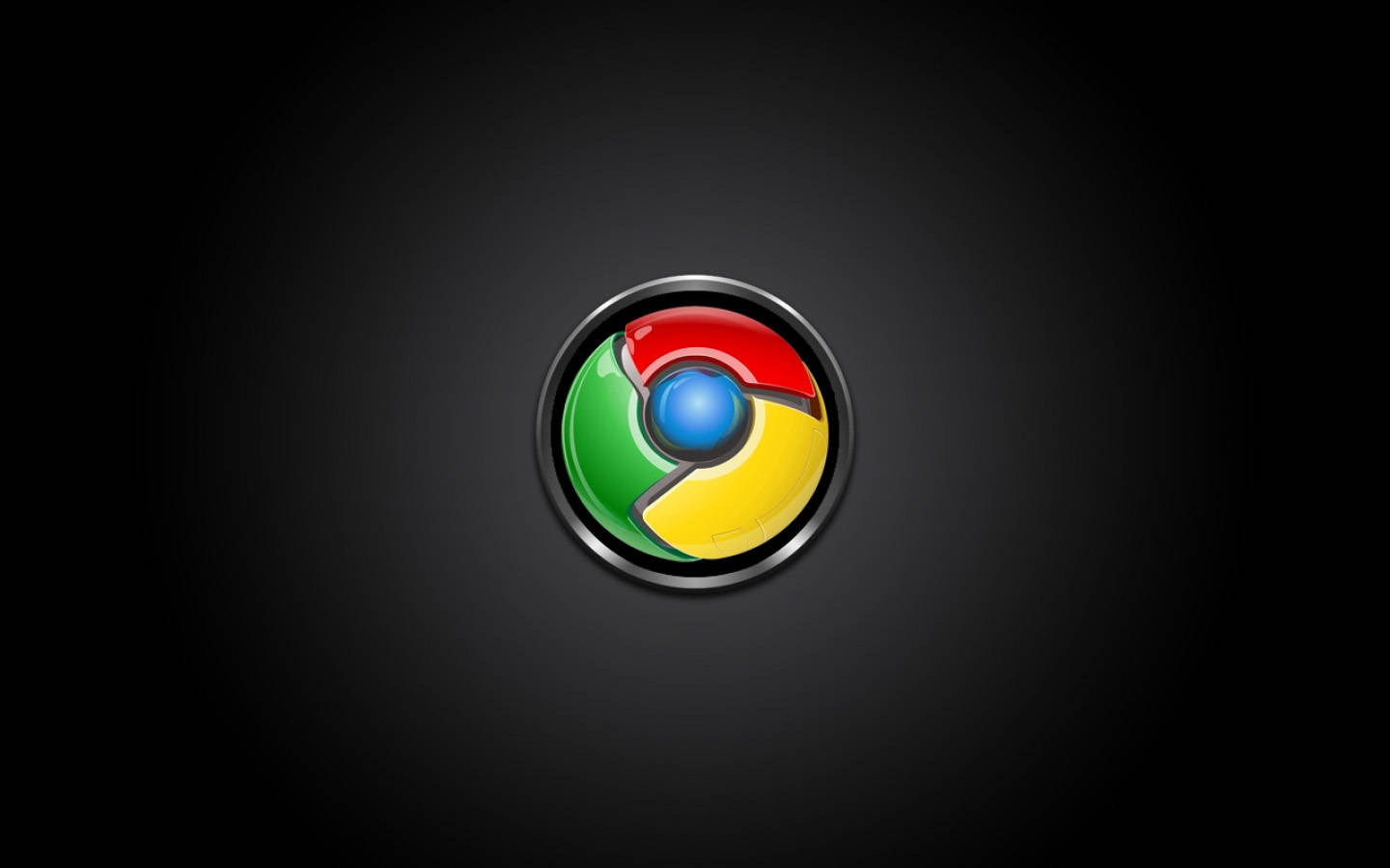 Gloss Chrome Logo In Black Picture