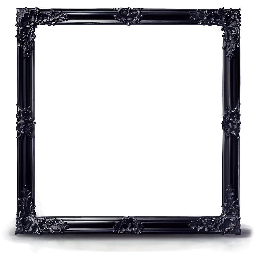 Glossy Black Frame Png 90 PNG