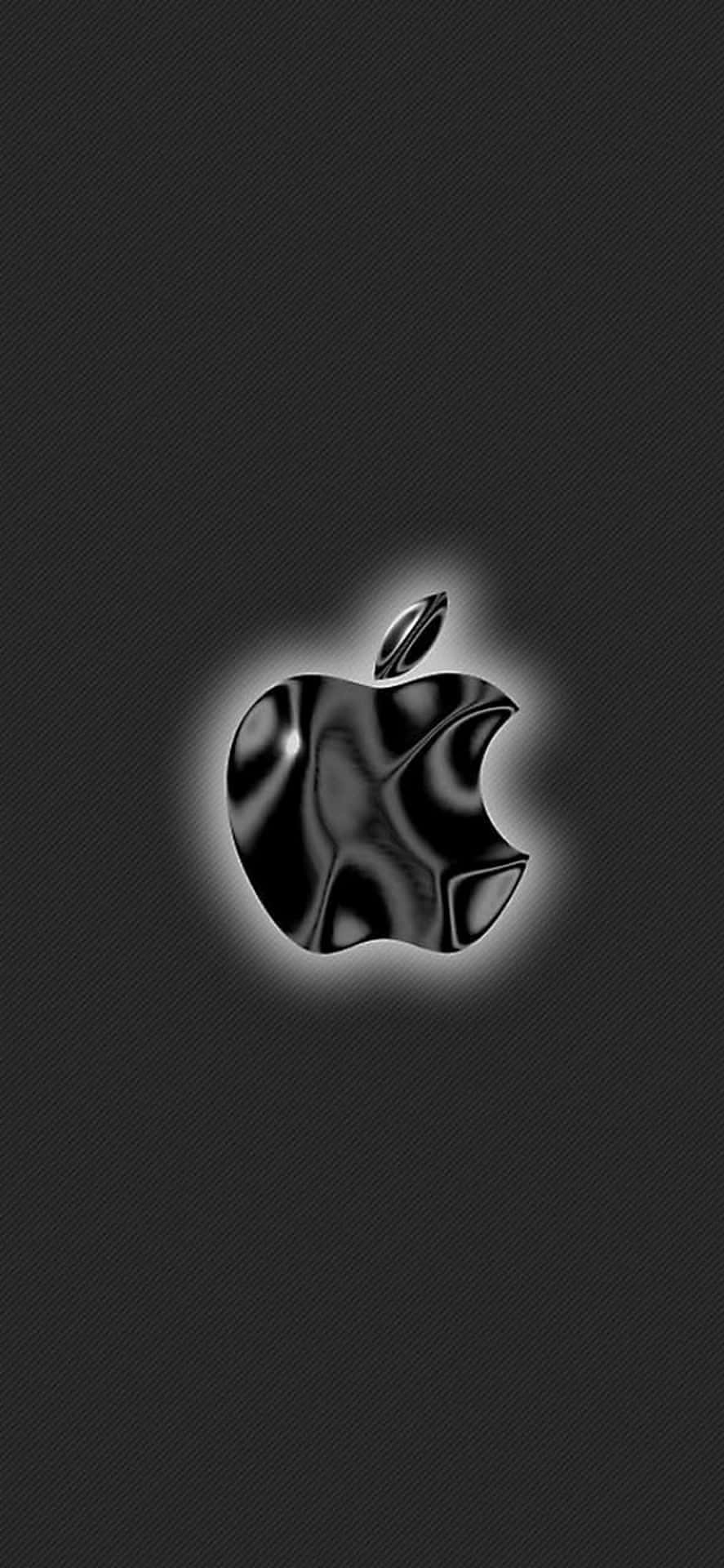 Logotiponegro Brillante Increíble De Apple Hd Para Iphone Fondo de pantalla