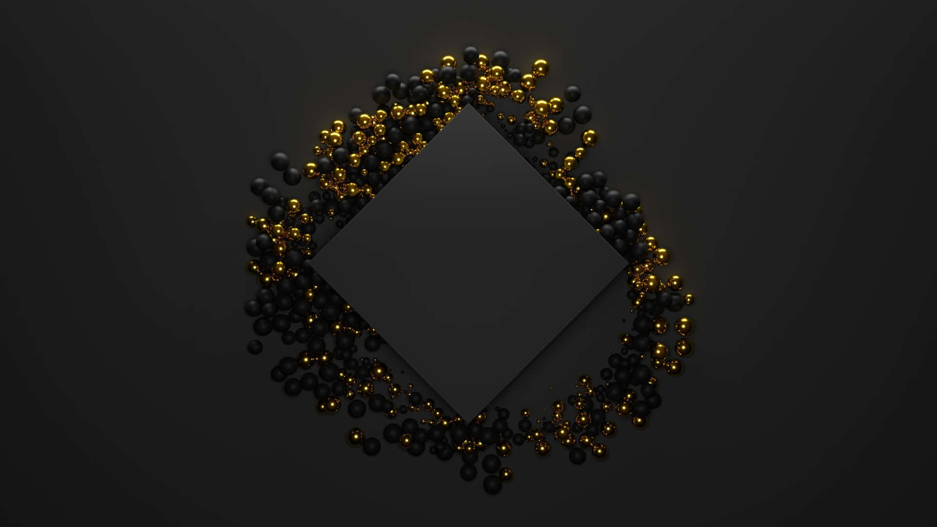 A Black Diamond With Gold Particles On It Wallpaper