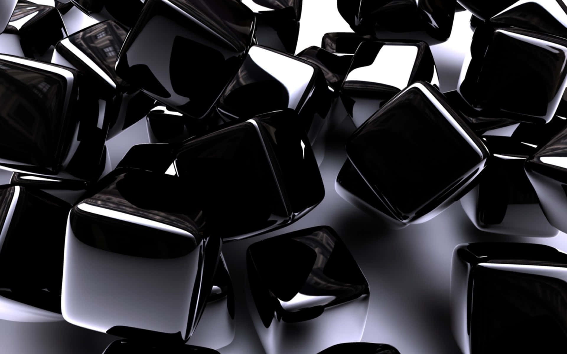 Black And White Cubes On A White Background Wallpaper