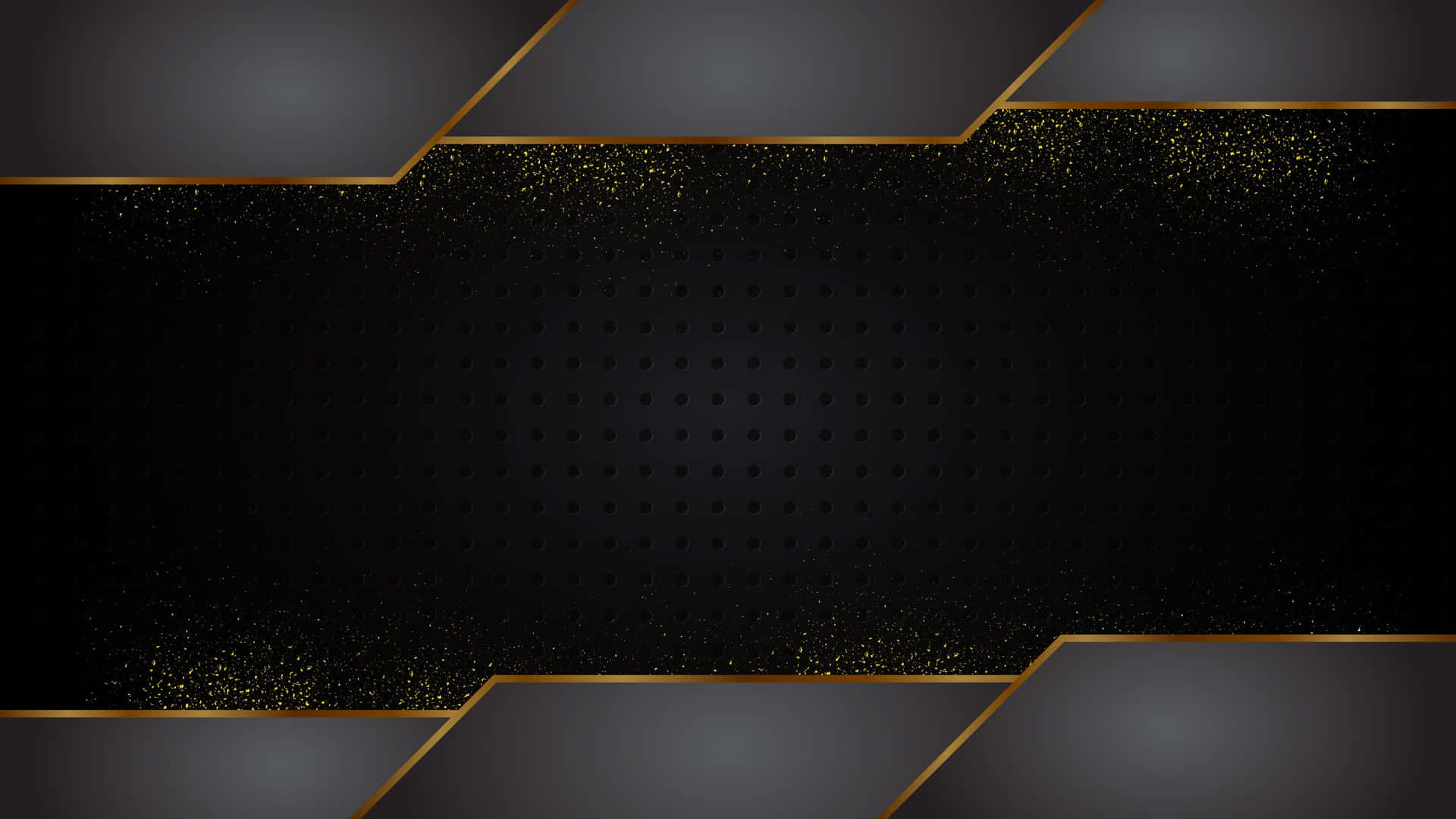 En sort og guld baggrund med et guldstriber mønster Wallpaper