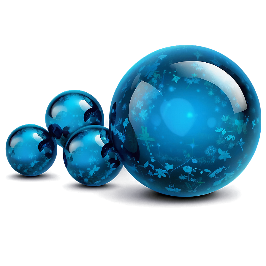 Glossy Blue Ball Png 06132024 PNG