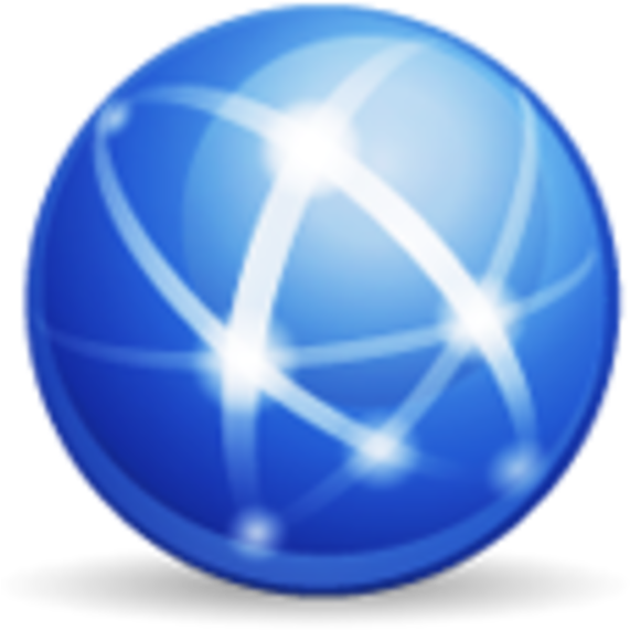 Glossy Blue Network Icon PNG