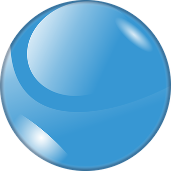 Glossy Blue Sphere Icon PNG