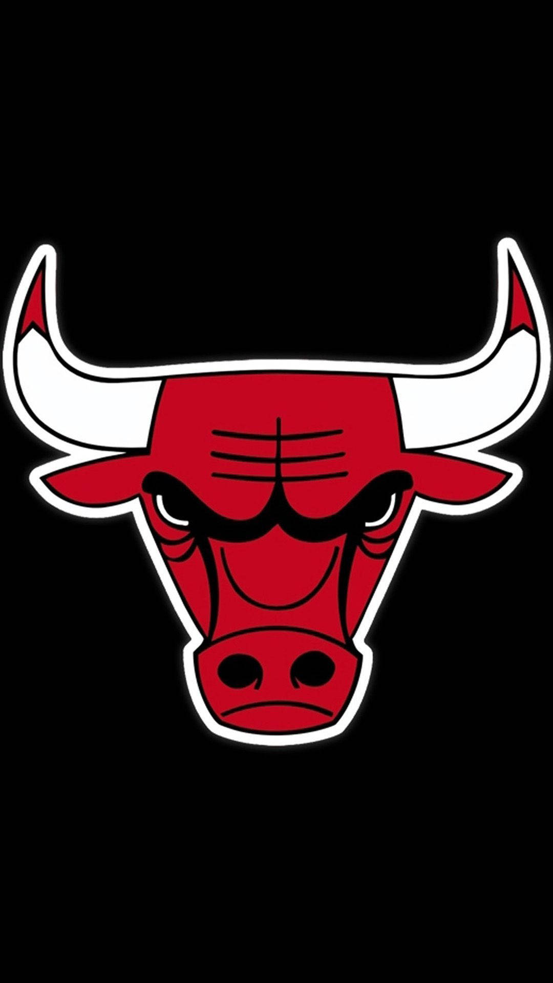 Glossy Chicago Bulls Logo For Mobile Screens Wallpaper