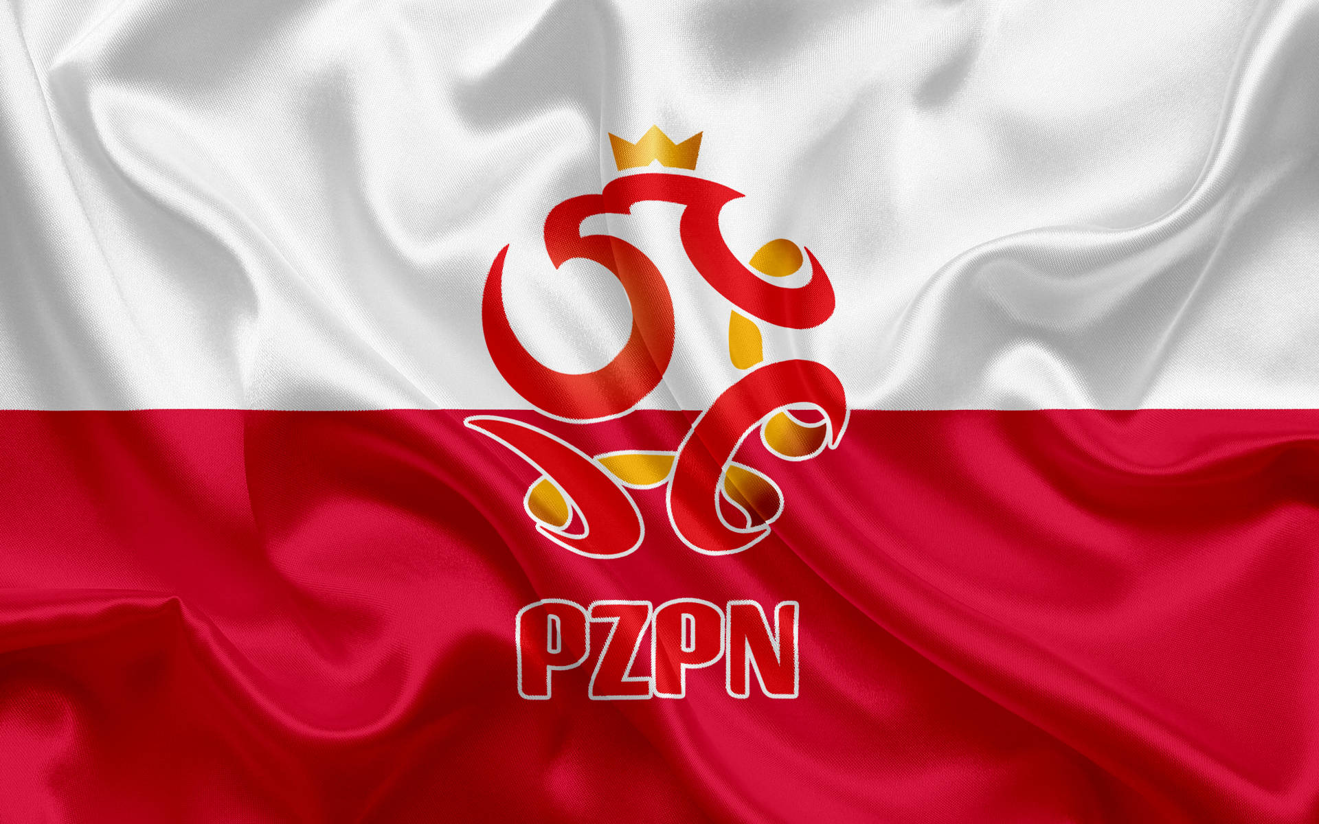 Papelde Parede Brilhante Da Seleção Nacional De Futebol Da Polônia Em Formato Digital. Papel de Parede