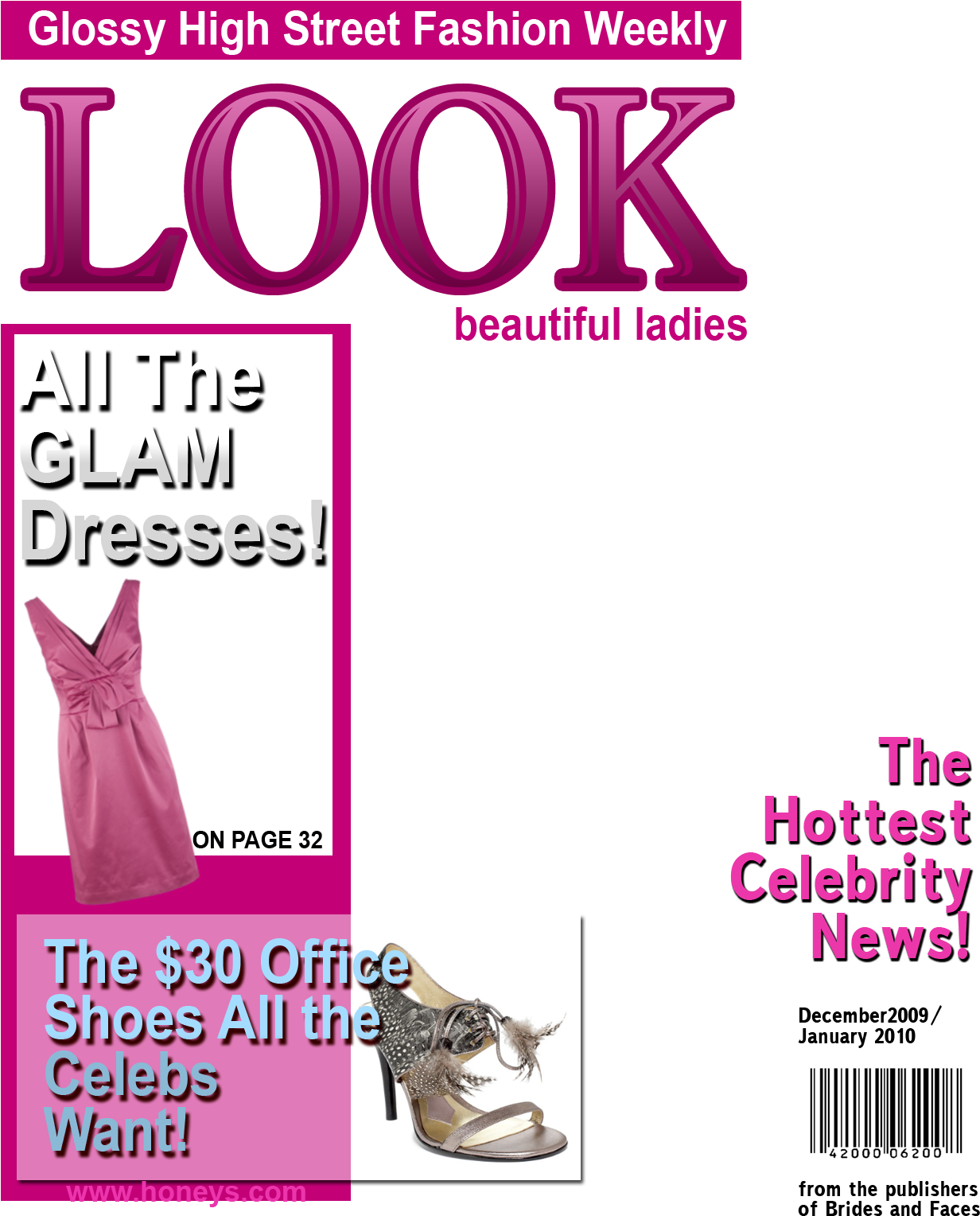 Glossy Fashion Magazine Cover January2010 PNG