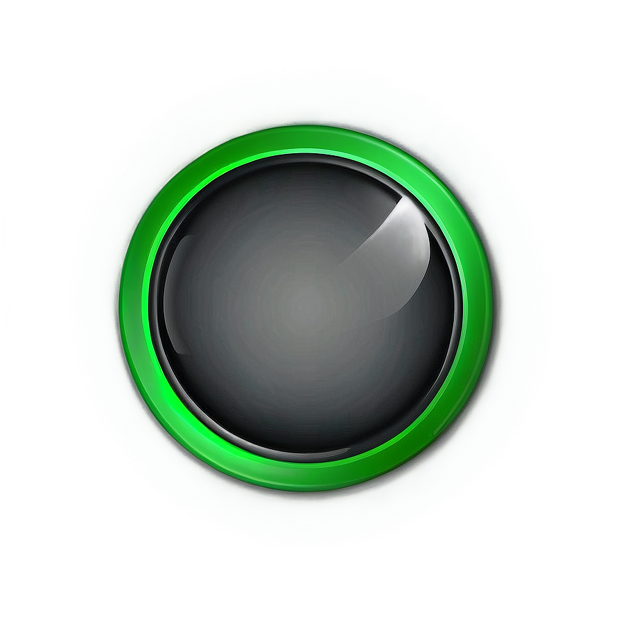 Glossy Green Circle Button Png Nhk36 PNG