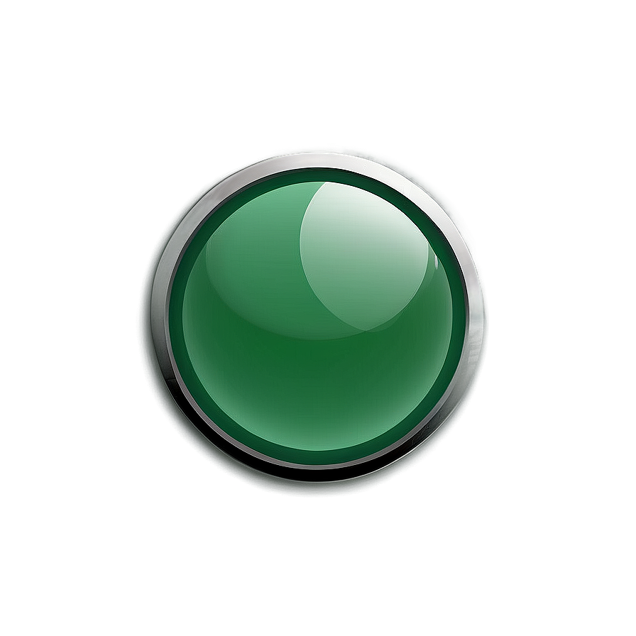 Download Glossy Green Circle Button Png Wcw | Wallpapers.com