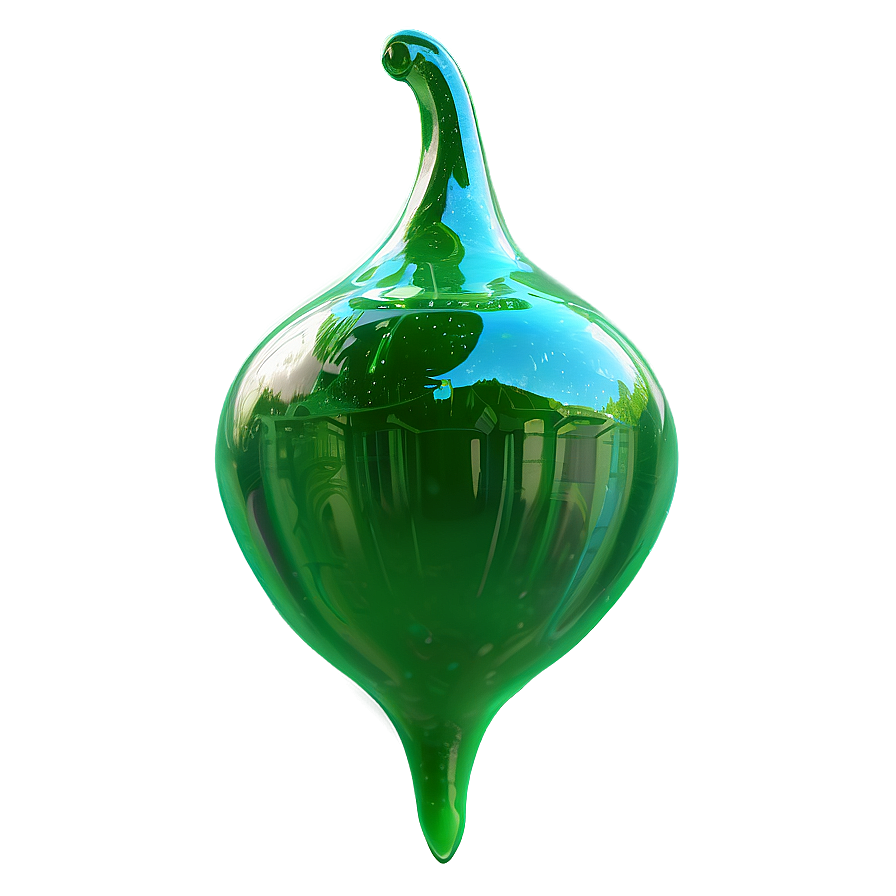 Glossy Green Slime Png 06272024 PNG