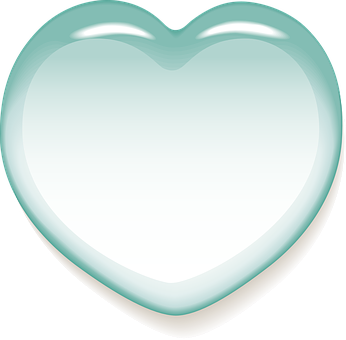 Glossy Heart Shape Frame PNG